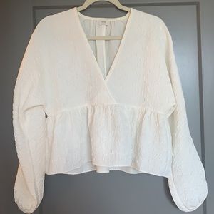 Aritzia Wilfred peplum blouse
